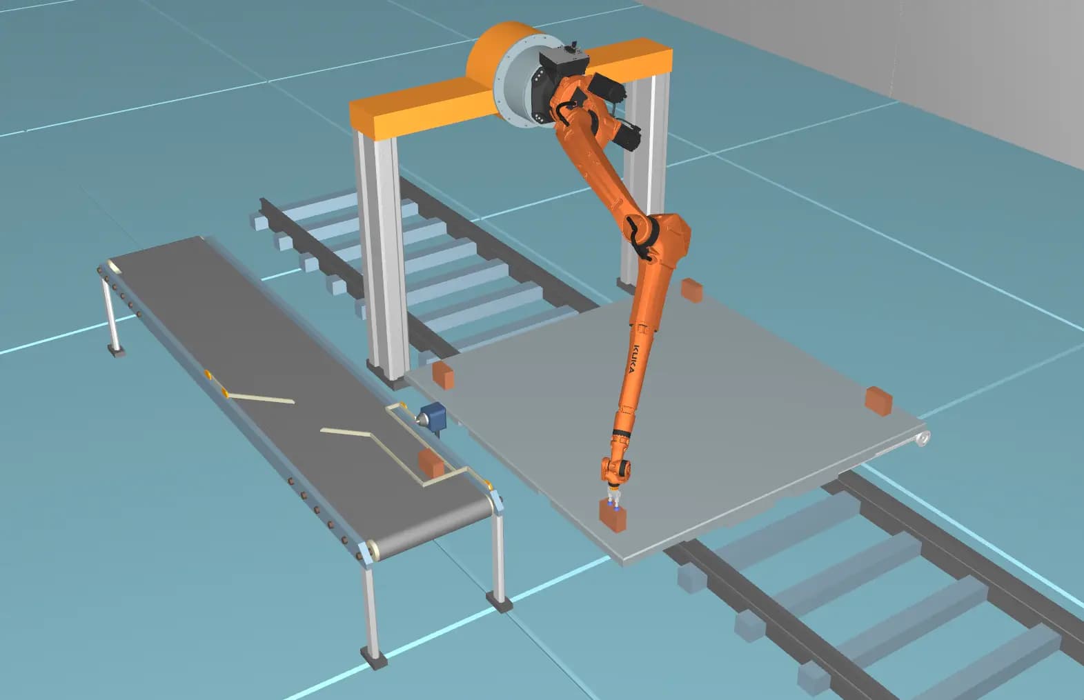 Комплекс укладки кирпичей на в