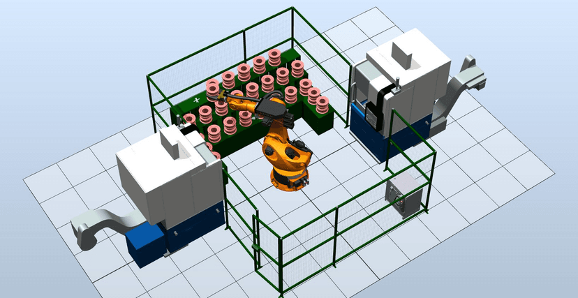 Роботизированный комплекс загрузки-разгрузки