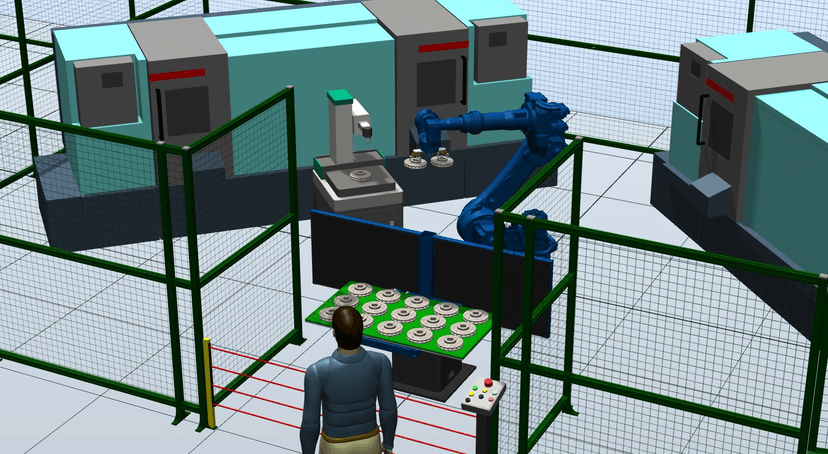 Роботизированная ячейка механообработки
