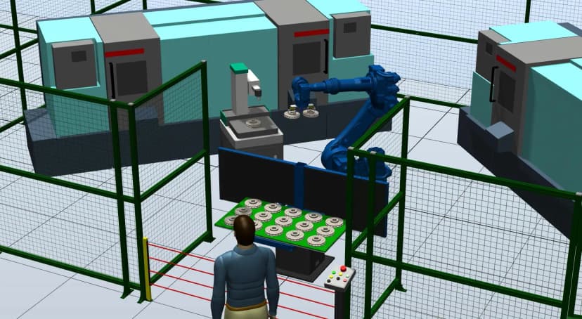 Роботизированная ячейка механообработки