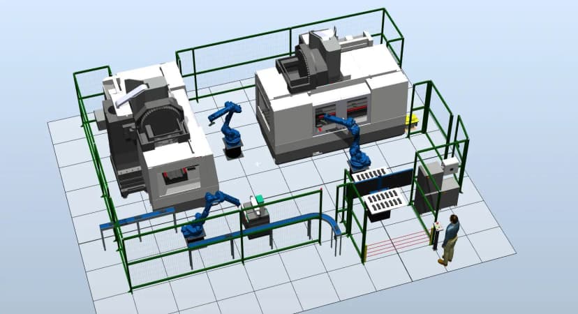 Роботизированная ячейка механообработки