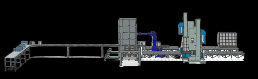 Роботизированный комплекс паллетирования коробов