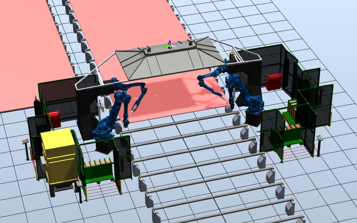 Роботизированный комплекс приварки планок Yaskawa AR2010 GP180