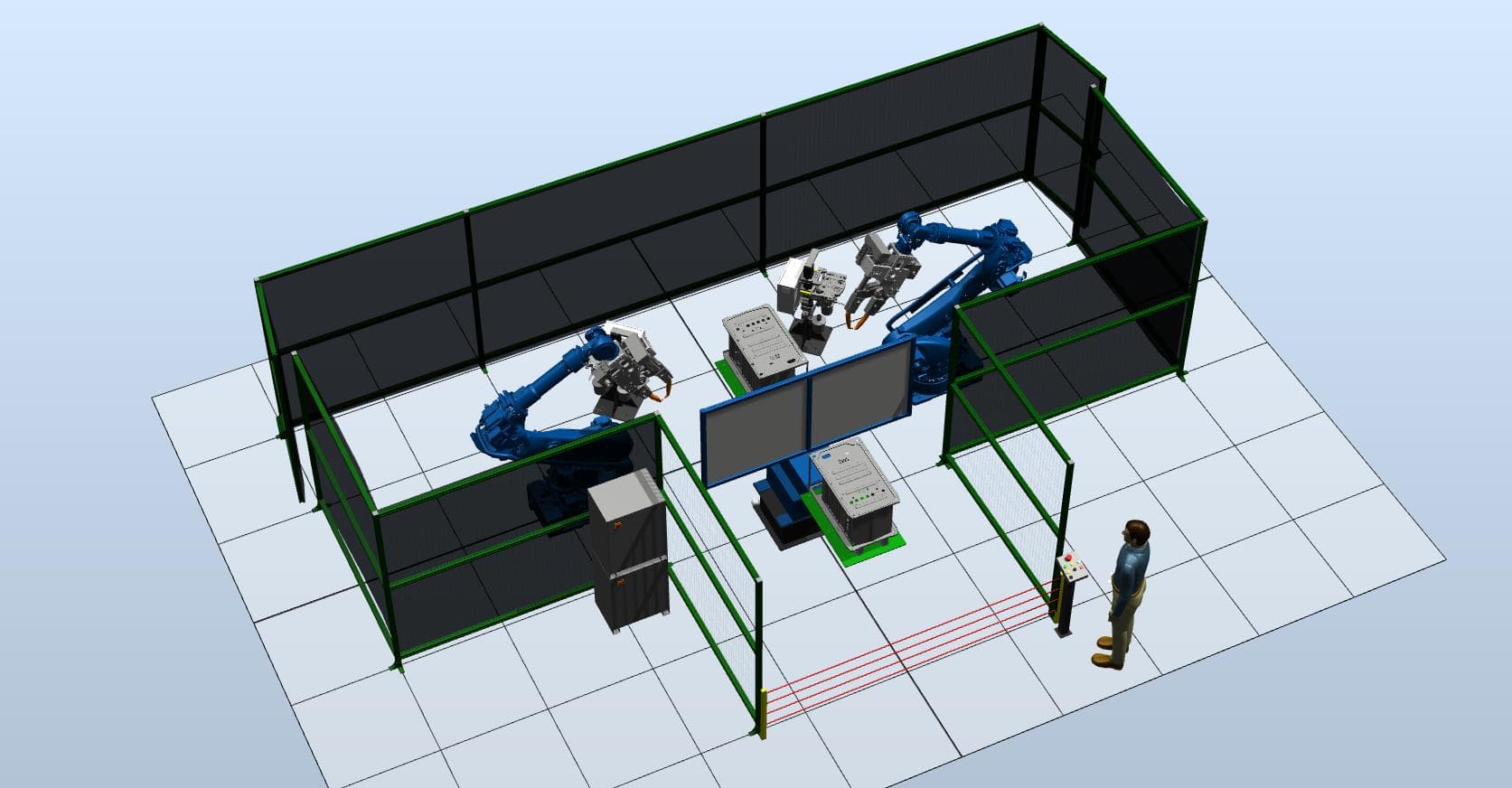 Роботизированный комплекс точечной сварки Yaskawa GP180-120 с позиционером VMI-400