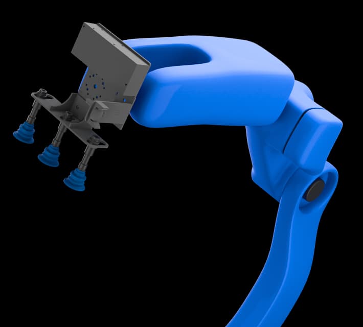 Робот KUKA обслуживает станок ЧПУ